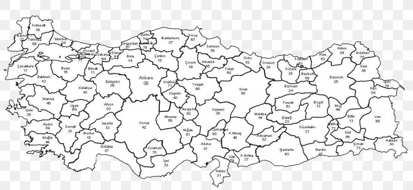 Turkey Map Coloring Book Province Number, PNG, 1197x553px, Turkey, Area, Auto Part, Black And White, Coloring Book Download Free