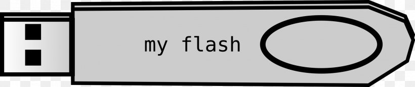 USB Flash Drives Flash Memory Clip Art, PNG, 2400x506px, Usb Flash Drives, Black, Black And White, Brand, Computer Download Free