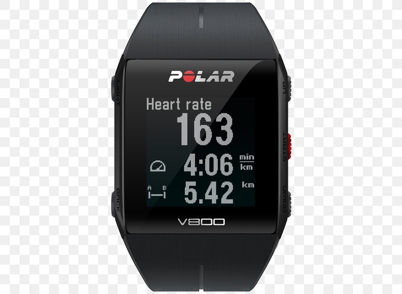 Watch Heart Rate Monitor Polar V800 Polar Electro Clock, PNG, 600x600px, Watch, Brand, Chronometer Watch, Clock, Digital Clock Download Free
