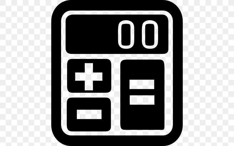 Calculator Download Mathematics, PNG, 512x512px, Calculator, Addition, Area, Black And White, Brand Download Free