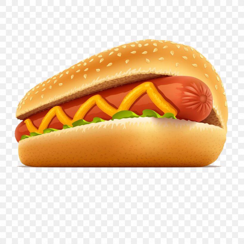 Hot Dog Hamburger Fast Food Sausage Roll, PNG, 1000x1000px, Hot Dog, American Food, Bun, Cheeseburger, Fast Food Download Free