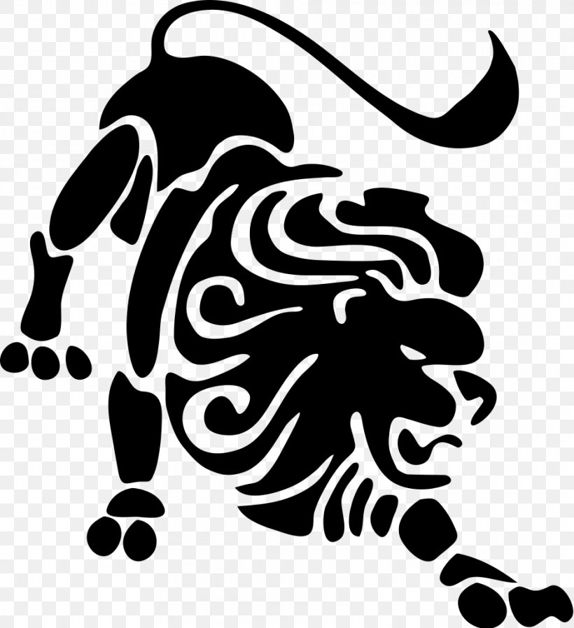 Lion Leo Astrological Sign Silhouette Clip Art, PNG, 935x1024px, Lion, Art, Astrological Sign, Black, Black And White Download Free