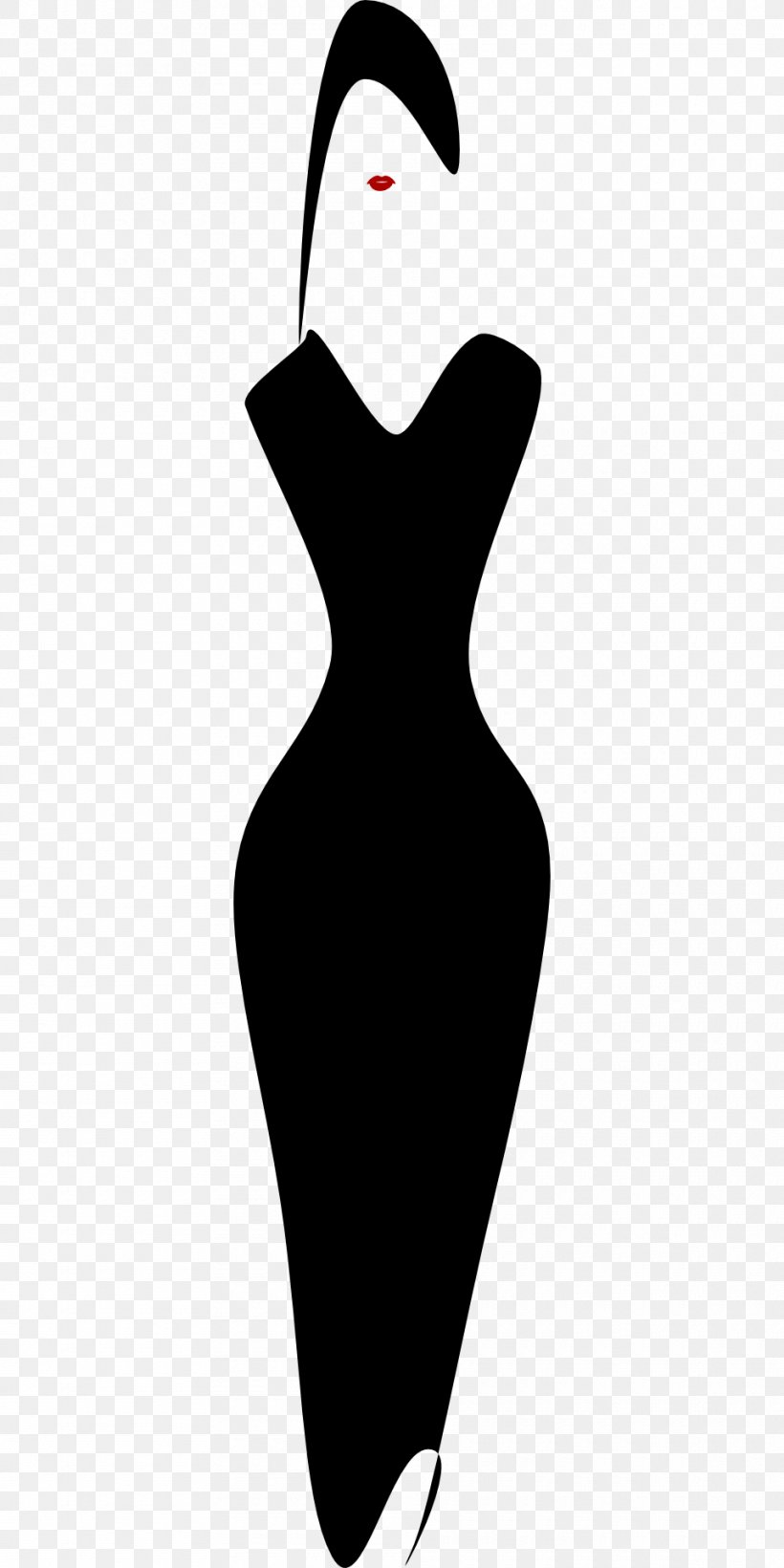 Little Black Dress Fashion Evening Gown, PNG, 960x1920px, Dress, Artwork, Black, Black And White, Clothing Download Free