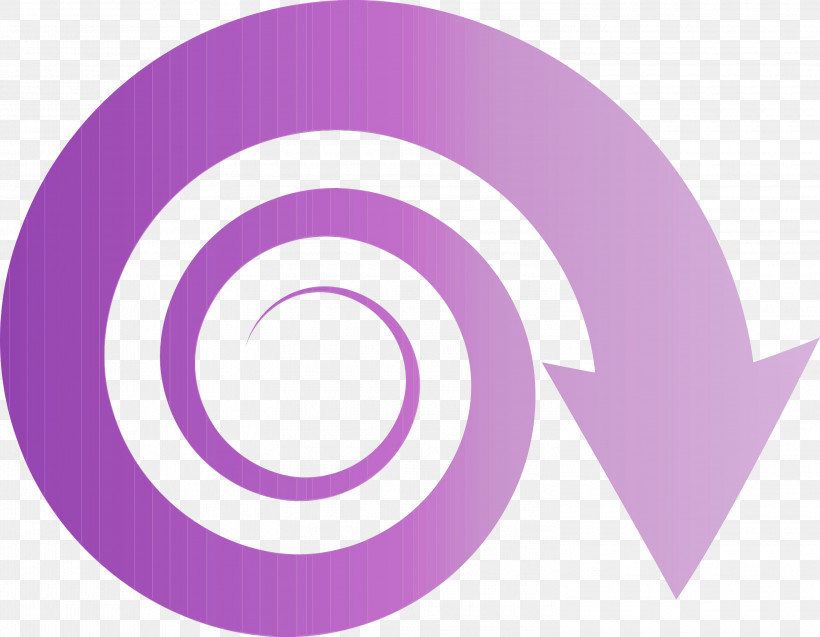 Logo Circle Font Angle Purple, PNG, 3000x2332px, Spiral Arrow, Analytic Trigonometry And Conic Sections, Angle, Circle, Logo Download Free