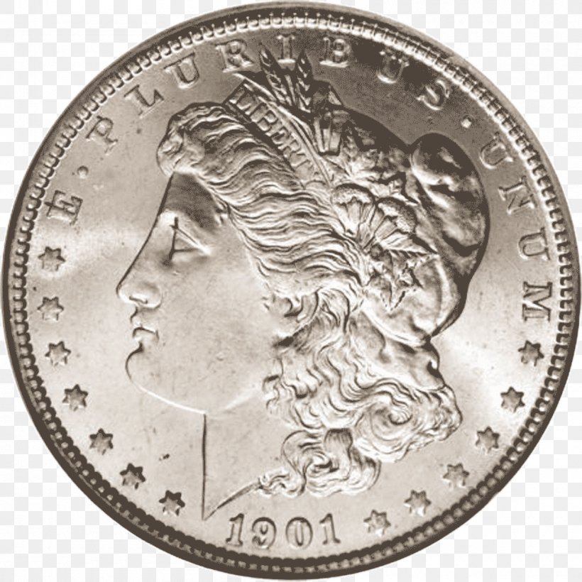 Morgan Dollar Dollar Coin United States Dollar Value, PNG, 1000x1000px, Morgan Dollar, Coin, Coin Grading, Currency, Dime Download Free