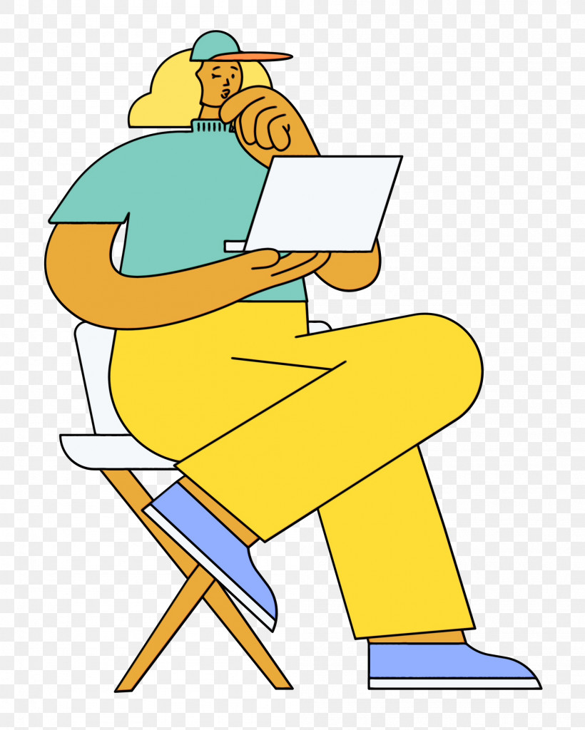 Cartoon Yellow Line Meter Behavior, PNG, 2001x2500px, Sitting, Behavior, Cartoon, Cartoon People, Geometry Download Free