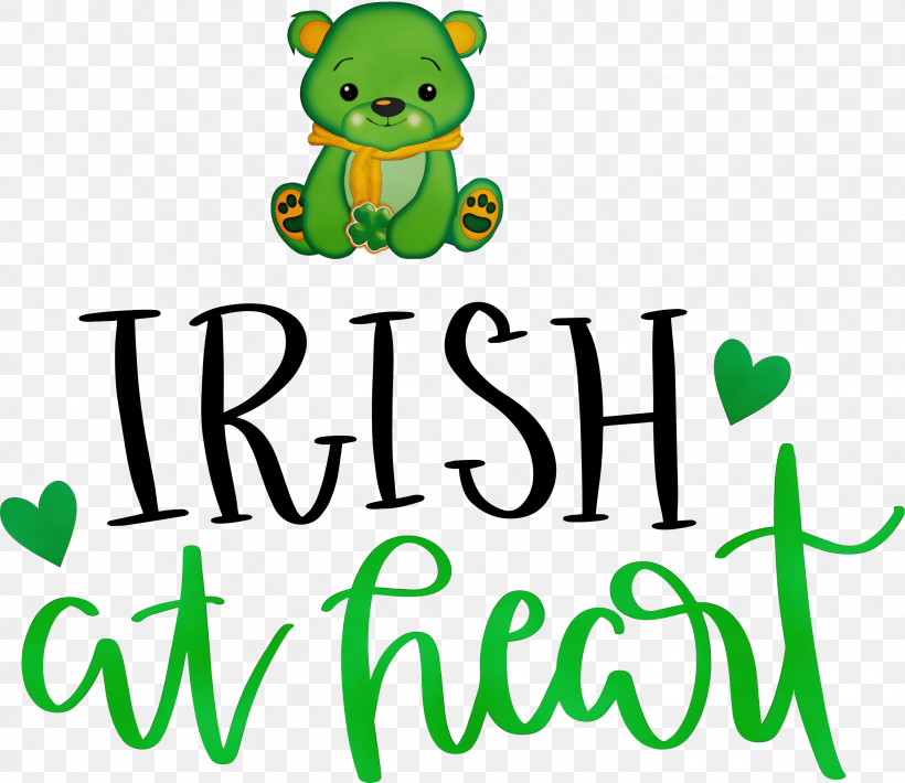 Logo Cartoon Green Leaf Meter, PNG, 2851x2471px, Saint Patrick, Cartoon, Green, Happiness, Leaf Download Free