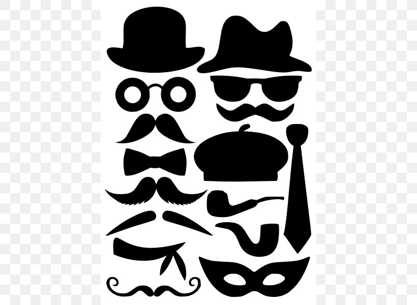 Moustache Hat Logo Glasses Clip Art, PNG, 600x600px, Moustache, Artwork, Black And White, Eyewear, Facial Hair Download Free