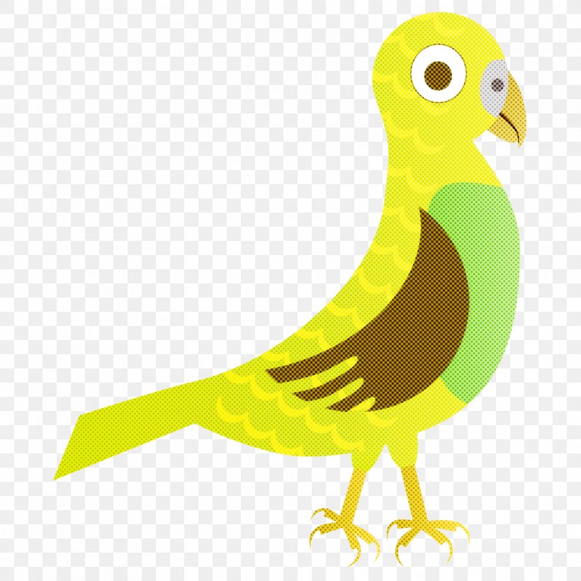 Bird Yellow Beak Green Cartoon, PNG, 1969x1969px, Bird, Beak, Cartoon, Green, Pigeons And Doves Download Free