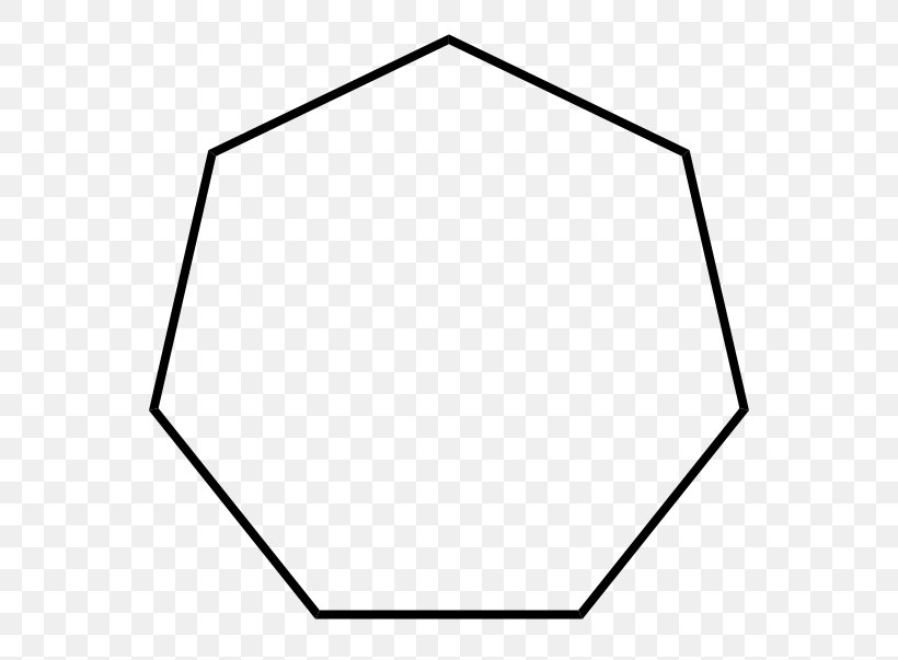 Heptagon Regular Polygon Geometry, PNG, 628x603px, Heptagon, Area, Black, Black And White, Decagon Download Free