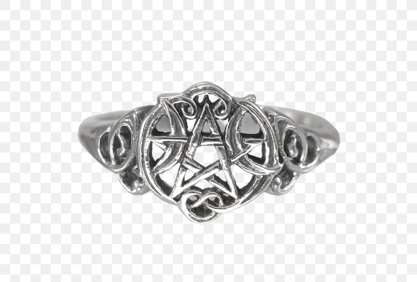 Ring Silver Pentacle Wicca Pentagram, PNG, 555x555px, Ring, Body Jewelry, Bracelet, Celtic Knot, Diamond Download Free