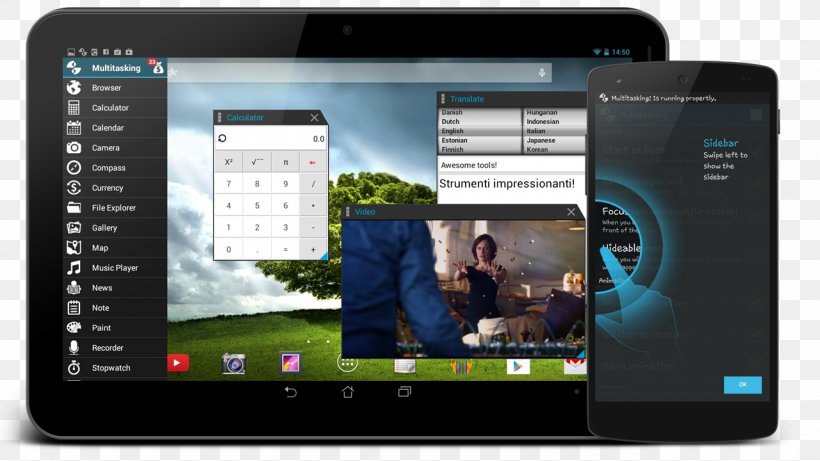 Smartphone Computer Software Tablet Computers Computer Multitasking Android, PNG, 1280x720px, Smartphone, Android, Communication Device, Computer, Computer Hardware Download Free