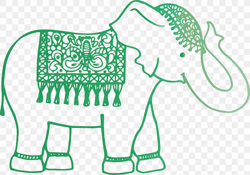 Elephant, PNG, 3000x2099px, Visual Arts, Cartoon, Clothing, Creativity, Drawing Download Free