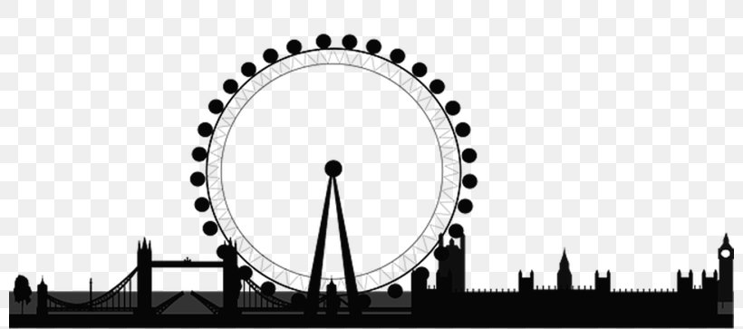 London Eye Ferris Wheel Amusement Park Steering, PNG, 800x363px, London Eye, Amusement Park, Amusement Ride, Black And White, Brand Download Free