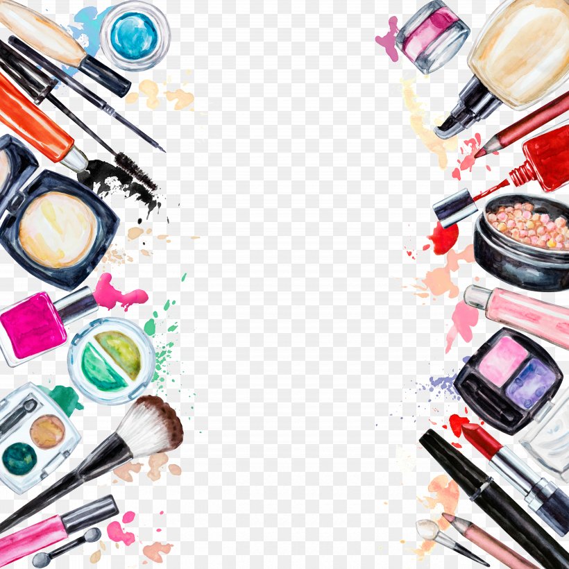 Cosmetics Beauty Eye Shadow Lipstick Picture Frame, PNG, 5000x5000px, Cosmetics, Beauty, Beauty Parlour, Brush, Compact Download Free