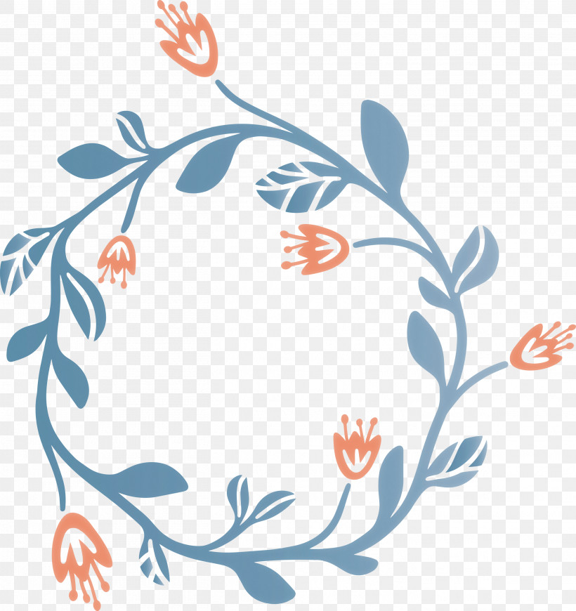 Flower Frame Floral Frame Sping Frame, PNG, 2826x3000px, Flower Frame, Blue And White Porcelain, Circle, Floral Frame, Ornament Download Free