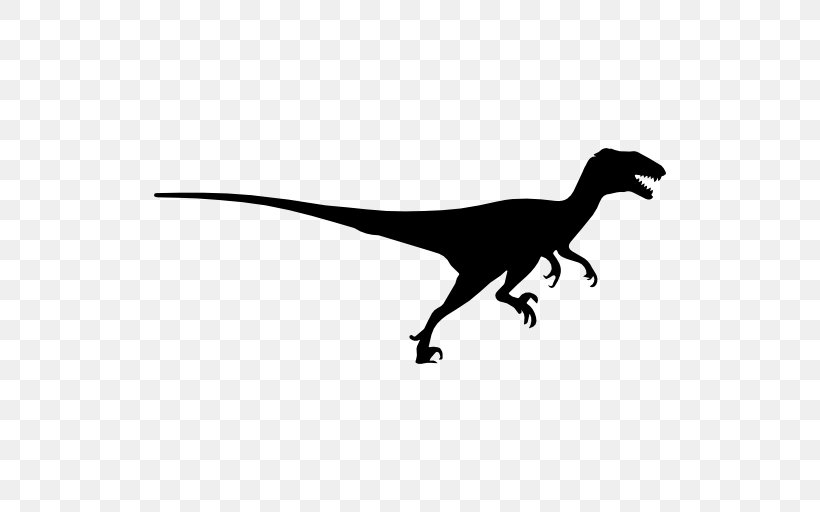 Tyrannosaurus Deinonychus Velociraptor Apatosaurus Majungasaurus, PNG, 512x512px, Tyrannosaurus, Apatosaurus, Black And White, Daspletosaurus, Deinonychus Download Free