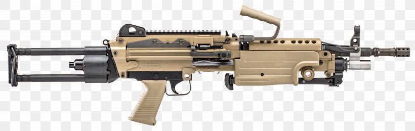 FN Herstal M249 Light Machine Gun 5.56×45mm NATO Semi-automatic Firearm, PNG, 5937x1876px, Watercolor, Cartoon, Flower, Frame, Heart Download Free