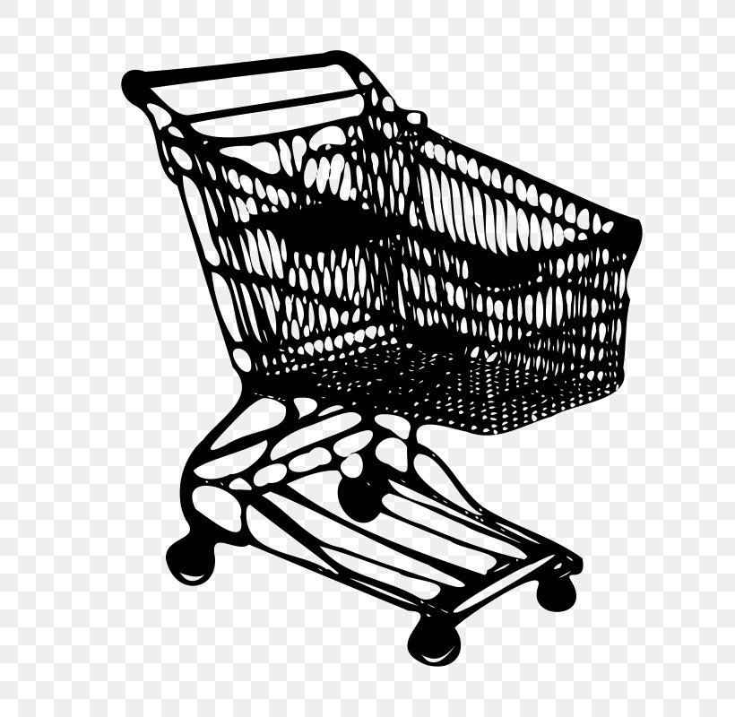 Shopping Cart Drawing Clip Art, PNG, 800x800px, Shopping Cart, Bag, Black And White, Cart, Customer Download Free