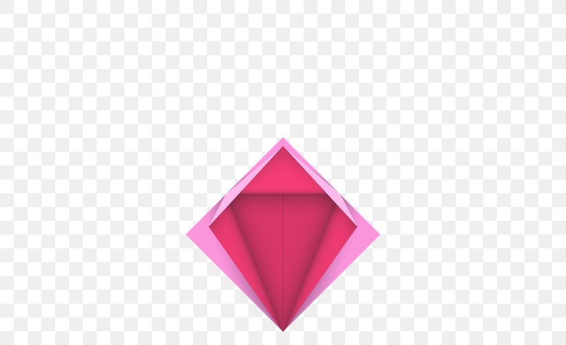 Triangle Origami, PNG, 500x500px, Triangle, Magenta, Origami, Pink, Rectangle Download Free