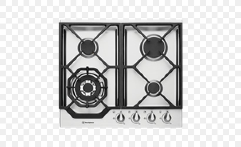 Cooking Ranges Gas Burner Westinghouse Electric Corporation Natural Gas Gas Stove, PNG, 500x500px, Cooking Ranges, Black And White, Cast Iron, Cooktop, Gas Download Free