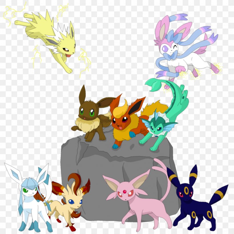 Eevee Pokémon Glaceon Flareon Umbreon, PNG, 894x894px, Eevee, Animal Figure, Art, Carnivoran, Cartoon Download Free