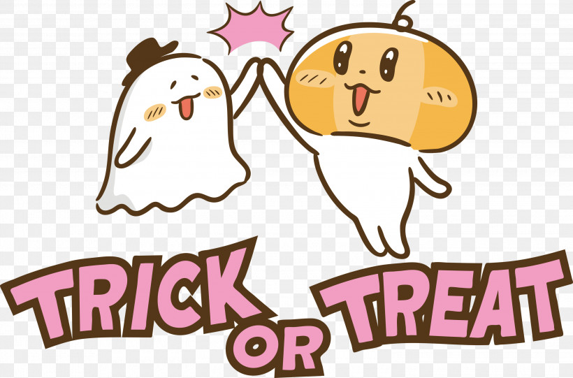 Trick Or Treat Happy Halloween, PNG, 3000x1982px, Trick Or Treat, Cartoon, Dog, Happiness, Happy Halloween Download Free