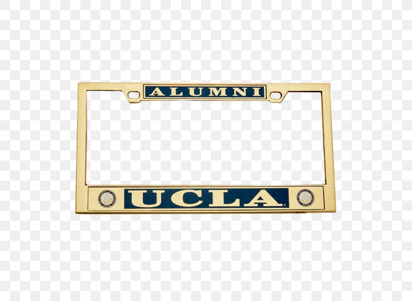 University Of California, Los Angeles UCLA Bruins Men's Basketball Vehicle License Plates Car Picture Frames, PNG, 600x600px, Vehicle License Plates, Alumni Association, Alumnus, Brand, Brass Download Free