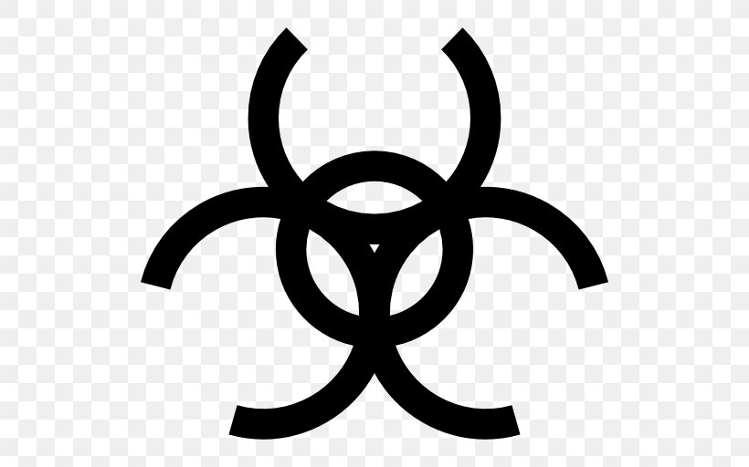 Biological Hazard Symbol Clip Art, PNG, 512x512px, Biological Hazard, Black And White, Flower, Hazard Symbol, Stock Photography Download Free