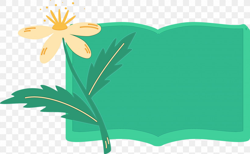 Flower Plant Stem Leaf Green Teal, PNG, 3000x1851px, Flower Frame, Biology, Book Frame, Flower, Green Download Free