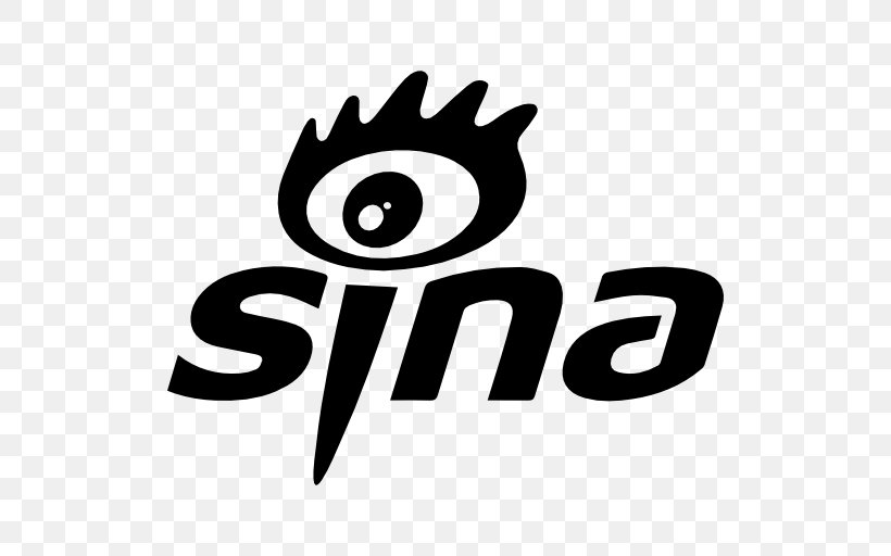 Logo Sina Corp NASDAQ:SINA China, PNG, 512x512px, Logo, Area, Black And White, Blog, Brand Download Free
