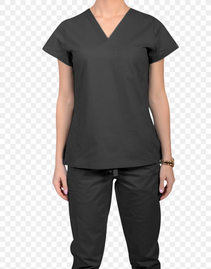 T-shirt Sleeve Scrubs Polo Shirt Clothing, PNG, 870x1110px, Tshirt, Black, Clothing, Coat, Costume Download Free