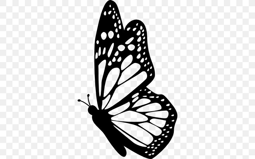 Butterfly Insect Papillon Dog Clip Art, PNG, 512x512px, Butterfly, Arthropod, Black And White, Brush Footed Butterfly, Butterflies And Moths Download Free