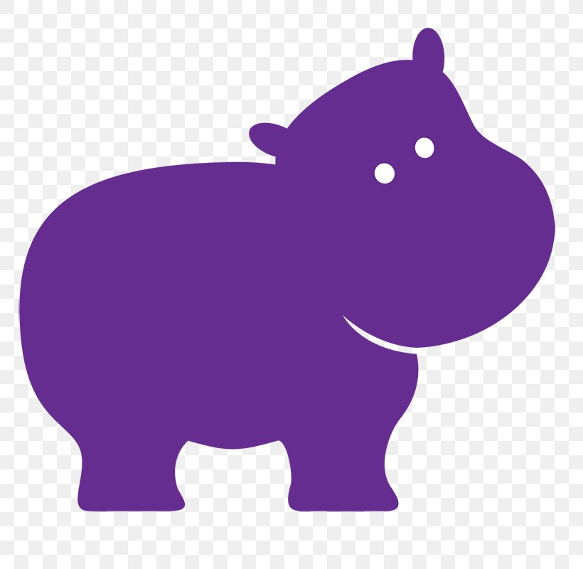 Hippopotamus Purple Elephant Clip Art, PNG, 800x800px, Hippopotamus, Animal, Bear, Carnivoran, Cat Like Mammal Download Free