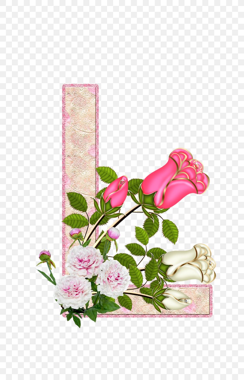Letter Alphabet Garden Roses Floral Design, PNG, 699x1280px, Letter, Alphabet, Art, Cut Flowers, Decoupage Download Free