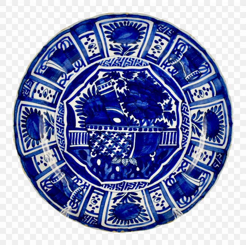 Delftware Cobalt Blue 18th Century Chinoiserie Plate, PNG, 3867x3853px, 18th Century, Delftware, Blue, Blue And White Porcelain, Blue And White Pottery Download Free