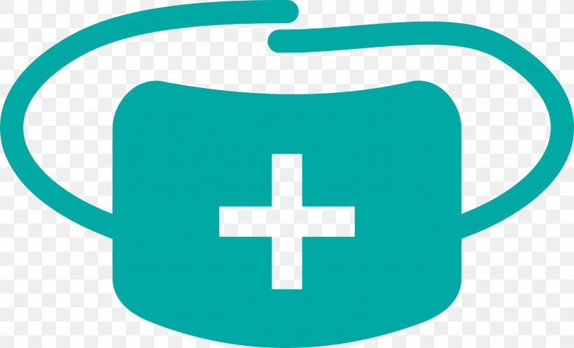Medical Mask, PNG, 3000x1822px, Medical Mask, Cross, Line, Symbol, Turquoise Download Free