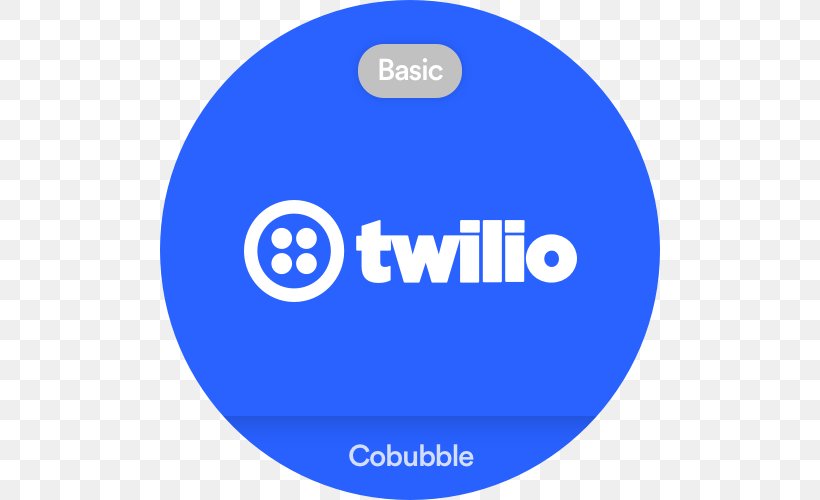 Twilio SMS Customer Service Telephone Call Business, PNG, 500x500px, Twilio, Area, Blue, Brand, Business Download Free