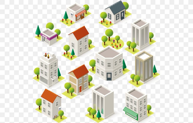 Vector Building Isometric Projection, PNG, 546x525px, Building, Art, Home, Isometric Projection, Modern Architecture Download Free