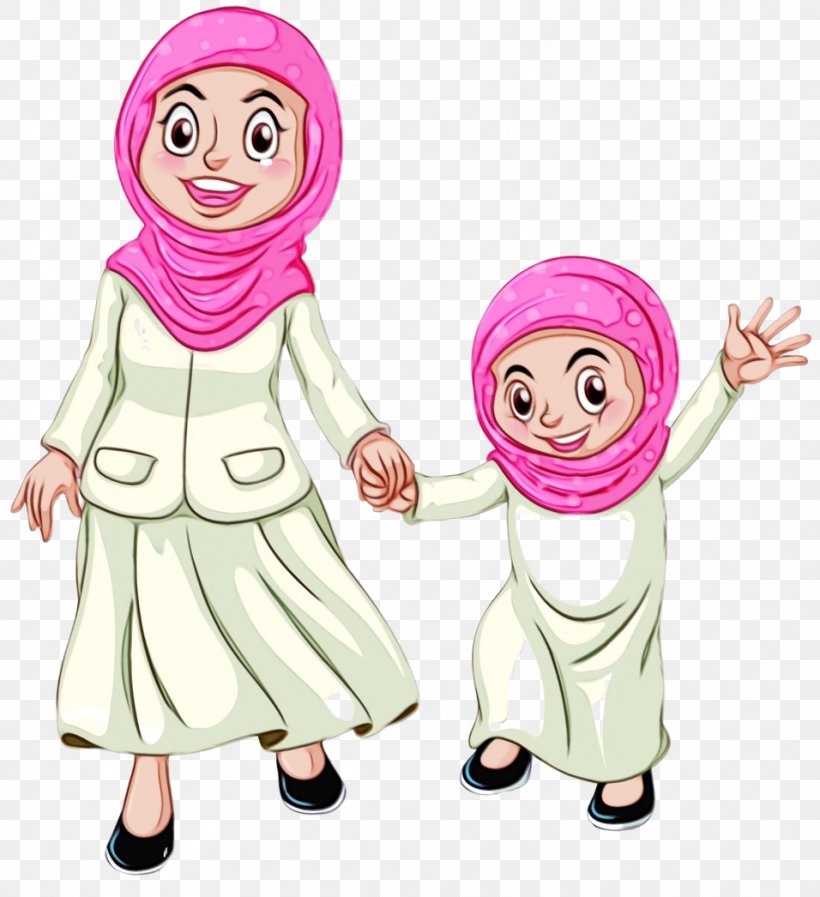 Vector Graphics Muslim Royalty-free Woman Image, PNG, 956x1046px, Muslim, Art, Cartoon, Child, Costume Download Free