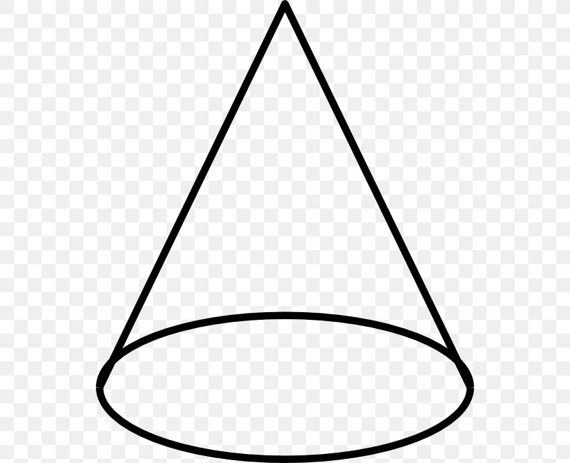Draw a cone. 