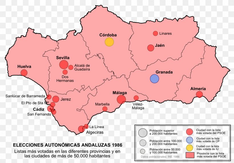 Andalusian Regional Election, 2008 Andalusian Regional Election, 1990 Andalusian Regional Election, 2015 Andalusian Regional Election, 1996, PNG, 1000x700px, Andalusia, Area, Ecoregion, Election, Map Download Free