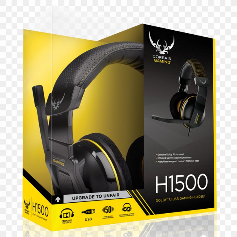 Headphones Computer Keyboard Computer Mouse Corsair Components Corsair H1500, PNG, 1200x1200px, 71 Surround Sound, Headphones, Audio, Audio Equipment, Brand Download Free