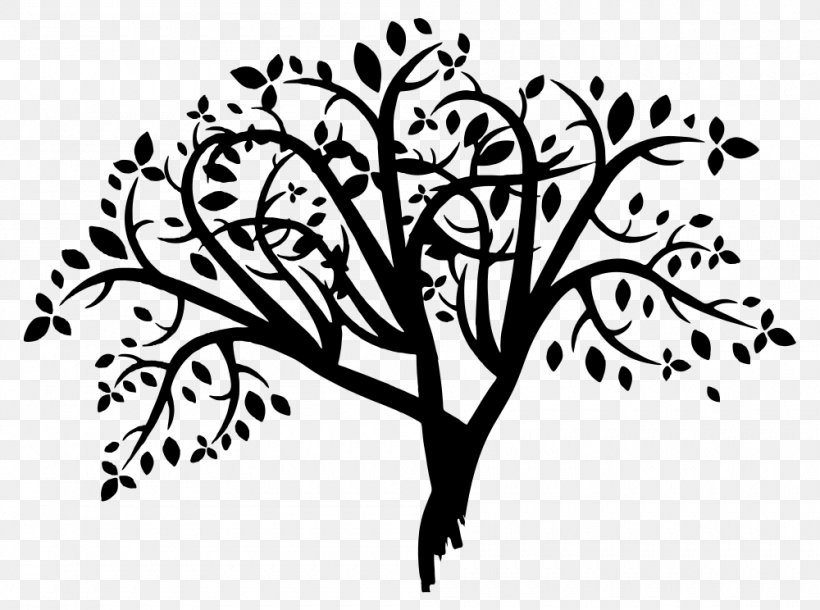 Tree Silhouette Clip Art, PNG, 1000x744px, Tree, Art, Artwork, Black, Black And White Download Free