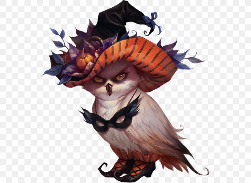 Owl Halloween Witch Desktop Wallpaper, PNG, 550x600px, Owl, Art, Bird, Drawing, Fictional Character Download Free