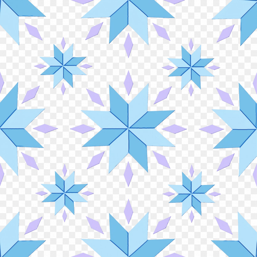 Snowflake, PNG, 1440x1440px, Watercolor, Blue, Decoration, Motif, Paint Download Free