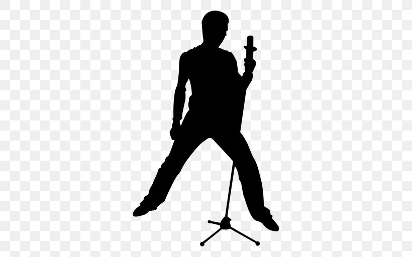 Silhouette Vector Graphics Illustration Singer Drawing, PNG, 512x512px, Silhouette, Art, Audio Equipment, Balance, Drawing Download Free