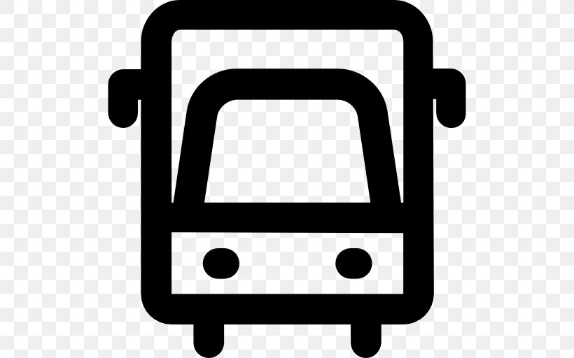 Bus Car Public Transport Vehicle, PNG, 512x512px, Bus, Area, Black And White, Car, Carfree Movement Download Free
