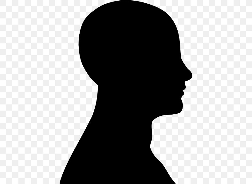 Human Head Silhouette Face Clip Art, PNG, 432x599px, Human Head, Black And White, Brain, Drawing, Face Download Free