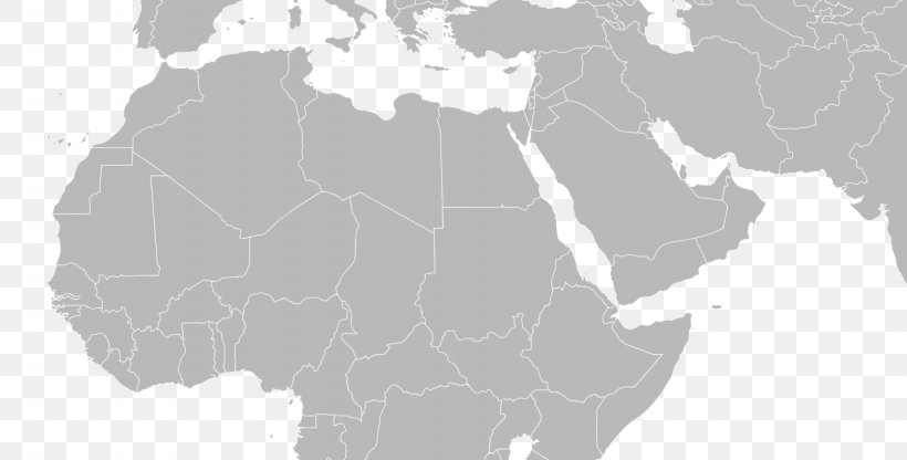 Middle East North Africa Blank Map World Map, PNG, 1280x650px, Middle East, Aluskaart, Arab World, Black And White, Blank Map Download Free